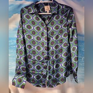Industry NWT Women's Geometric Pattern‎ Blouse Size Medium